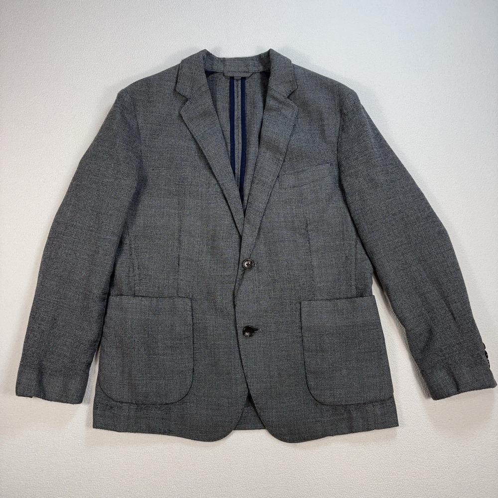 Bonobos Vitale Barberis Canonico Wool Blazer Jacket Men's 38S Gray Standard Fit